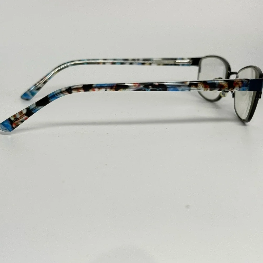 Bebe BB5144‎ Jet Black Blue Tortoise Rectangular Eyeglasses Frames 51-17-135